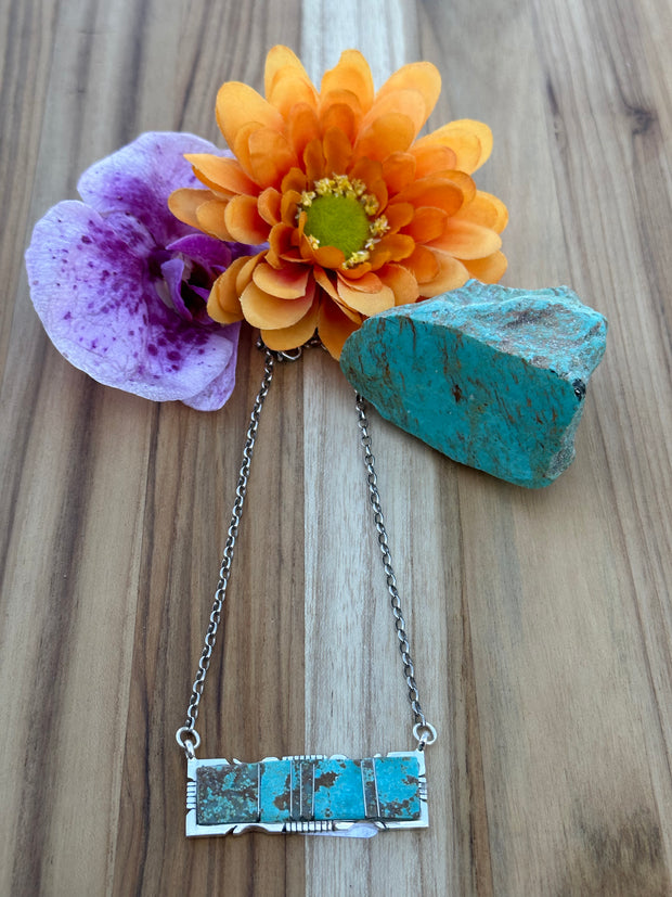 #8 Turquoise Bar Necklace