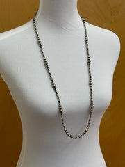 36" 4MM Navajo Style Pearl Necklace
