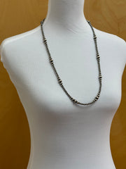 24" 4MM Navajo Style Pearl Necklace