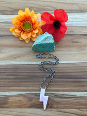 Pink Lightning Necklace