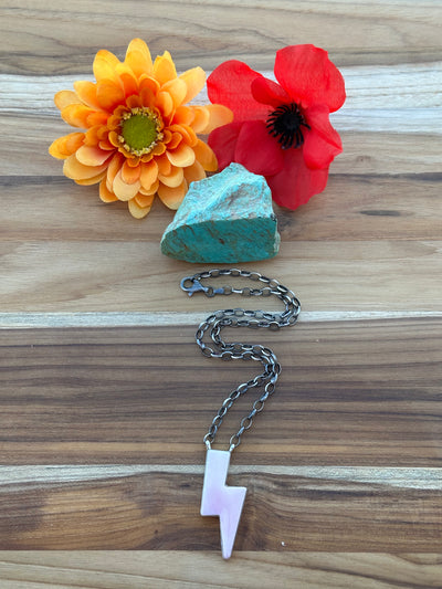 Pink Lightning Necklace