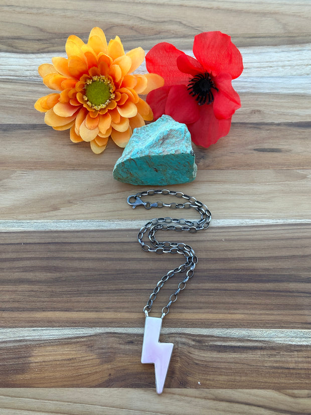 Pink Lightning Necklace