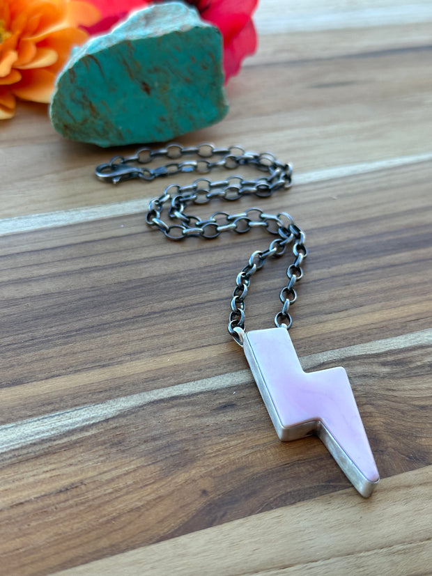Pink Lightning Necklace