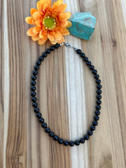 20" Black Onyx Pearl Necklace