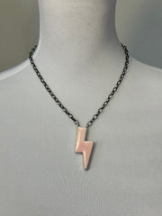Pink Lightning Necklace