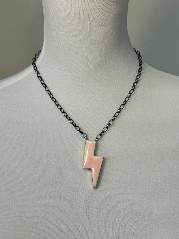 Pink Lightning Necklace