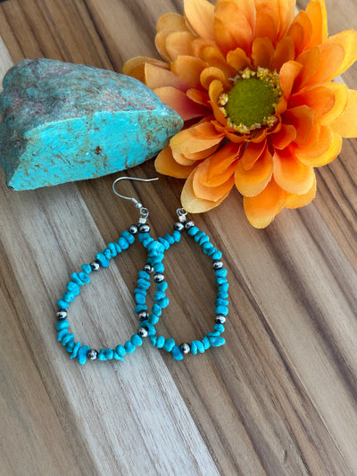 Kingman Turquoise Dangle Earrings