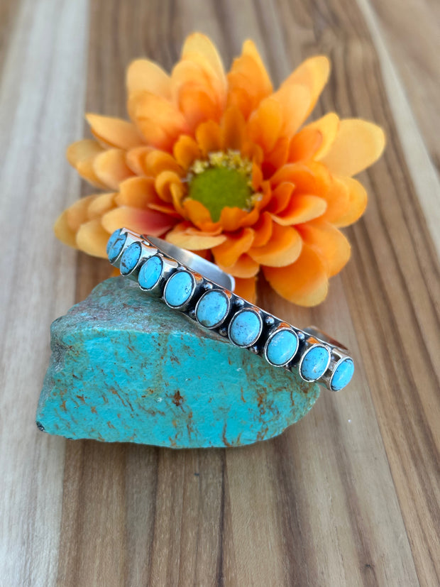 10 Stone Turquoise Cuff