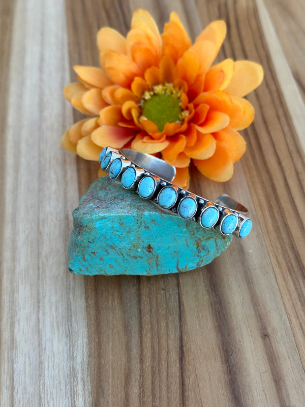 10 Stone Turquoise Cuff