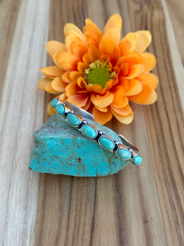 7 Stone Turquoise Cuff