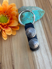 2 Buffalo Coin Keychain Black