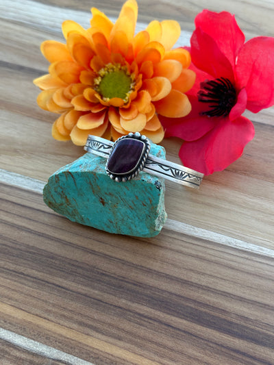 Purple Single Stone Cuff