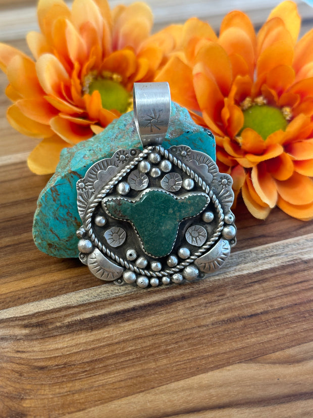 Turquoise Cow Pendant