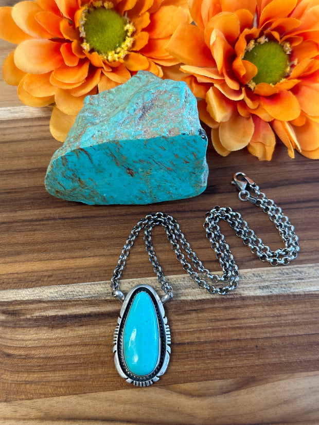 Kingman Teardrop Necklace