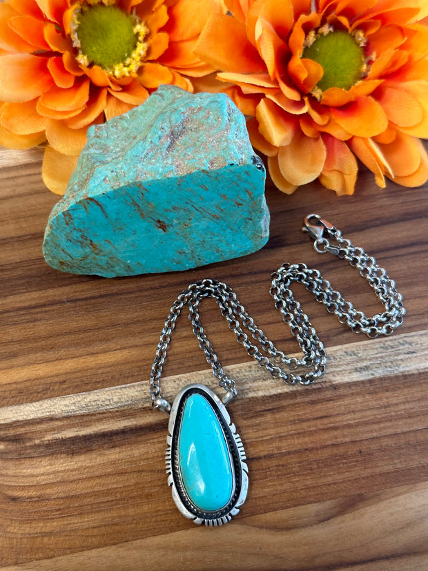 Kingman Teardrop Necklace