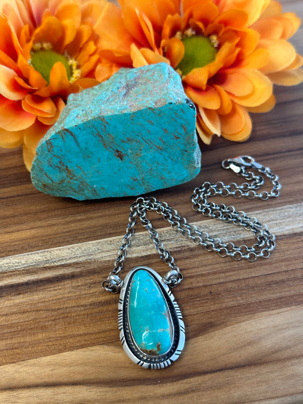 Kingman Teardrop Necklace