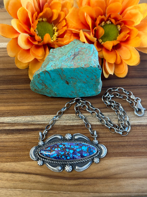 Purple Mojave Oval Necklace