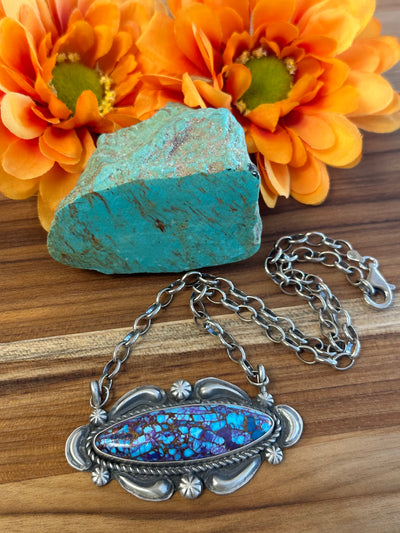 Purple Mojave Oval Necklace