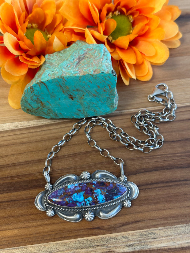 Purple Mojave Oval Necklace