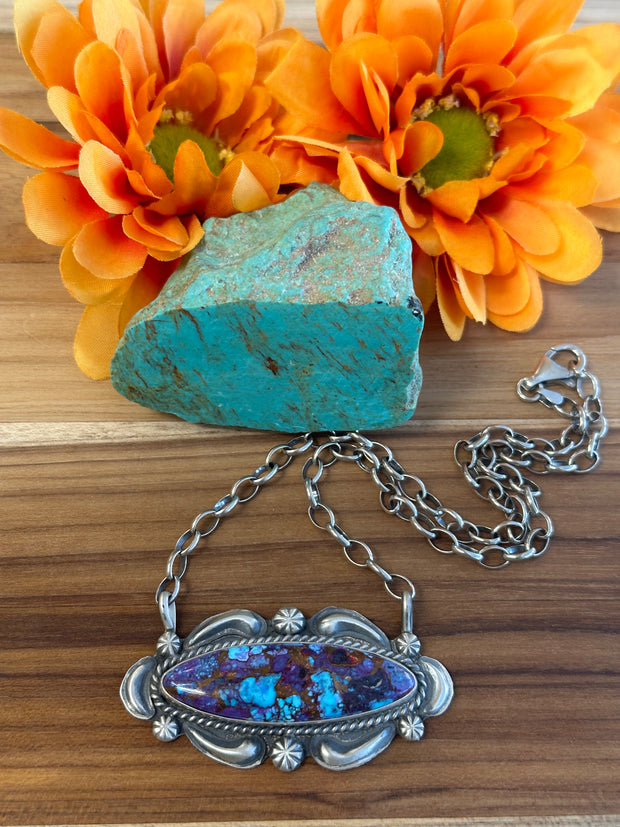 Purple Mojave Oval Necklace