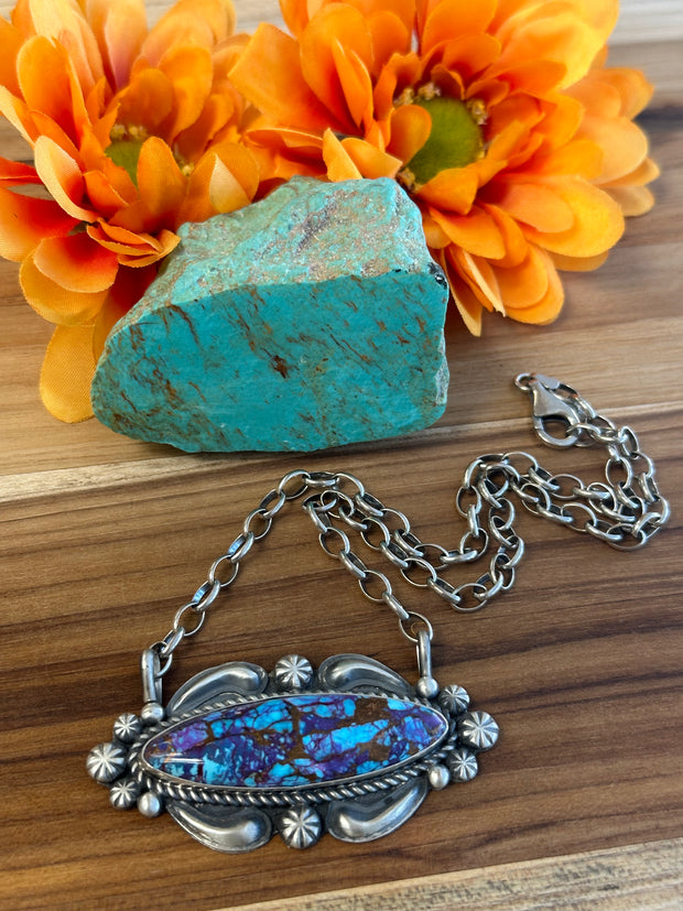 Purple Mojave Oval Necklace