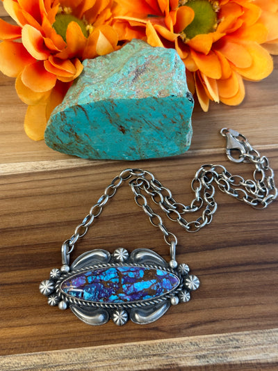 Purple Mojave Oval Necklace