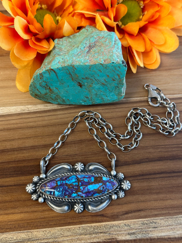 Purple Mojave Oval Necklace