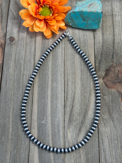 20" 8MM Rondelle Sterling Pearls