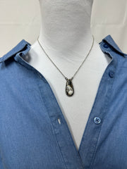 White Buffalo Teardrop Necklace