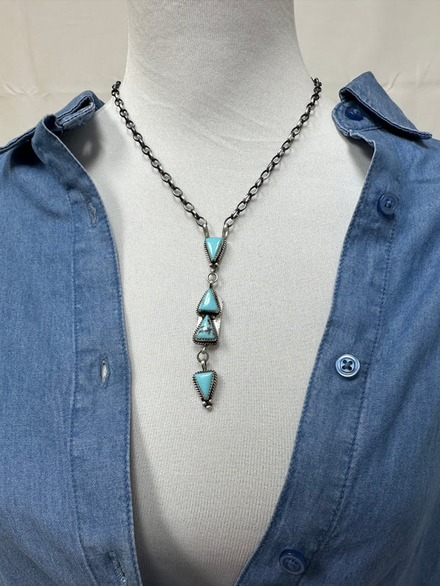 4 Stone Drop Necklace