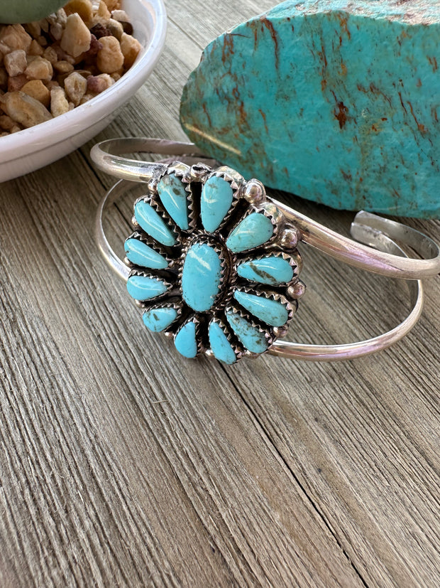 Kingman Turquoise Cluster Cuff
