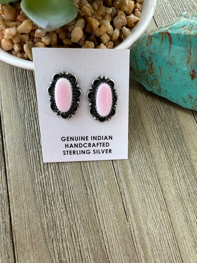 Pink "Cotton Candy" Studs