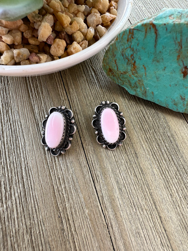 Pink "Cotton Candy" Studs