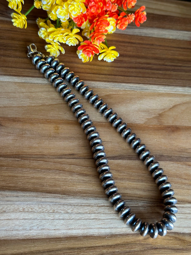 18" 12MM Rondelle Sterling Pearls