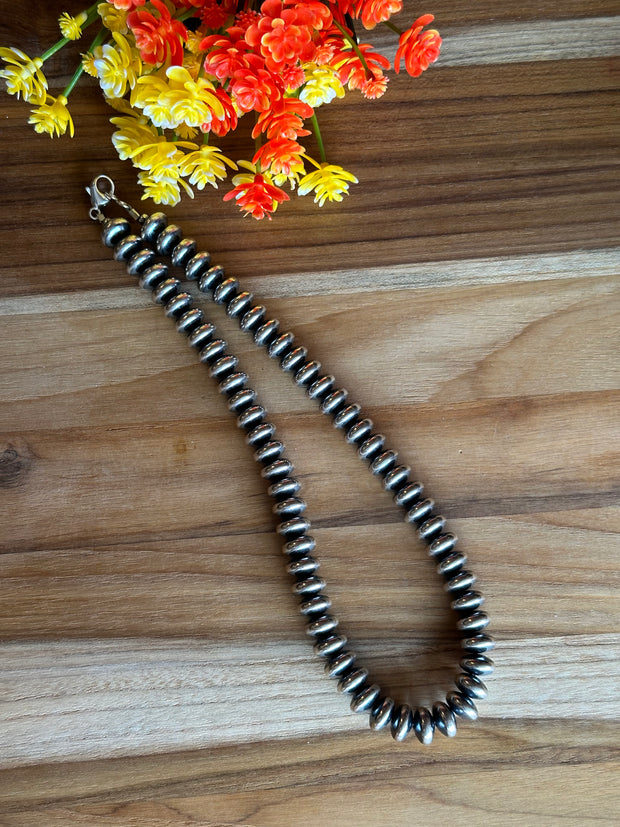 18" 12MM Rondelle Sterling Pearls