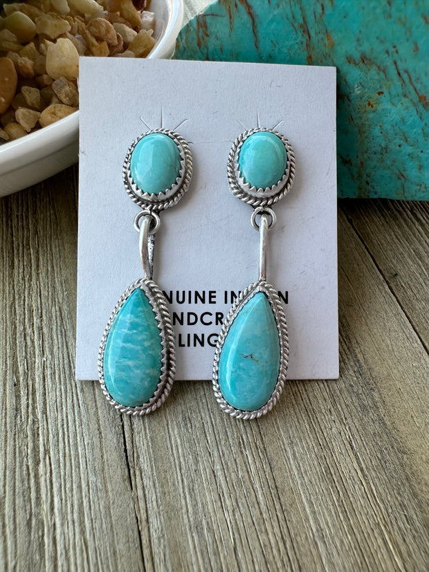 Kingman Two Stone Earrings