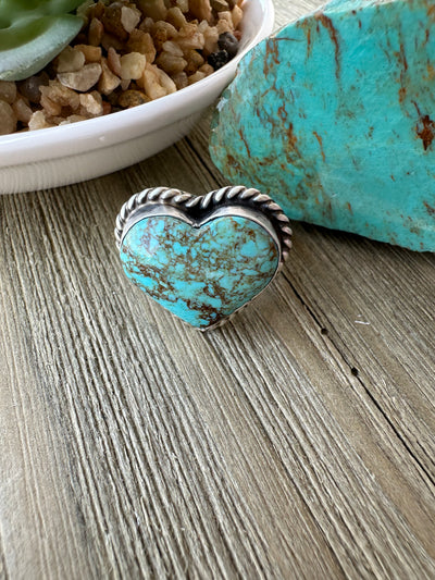 Turquoise Heart Ring