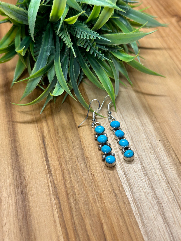 Kingman Turquoise Dangle Earrings