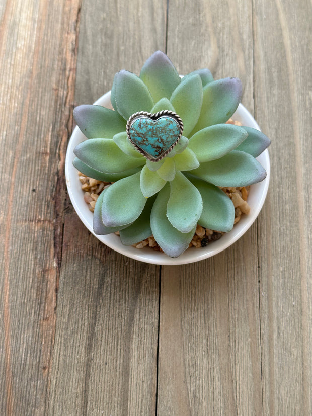 Turquoise Heart Ring