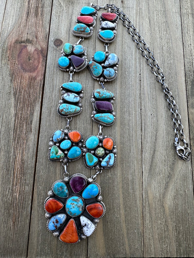 Multi Color Lariat Necklace