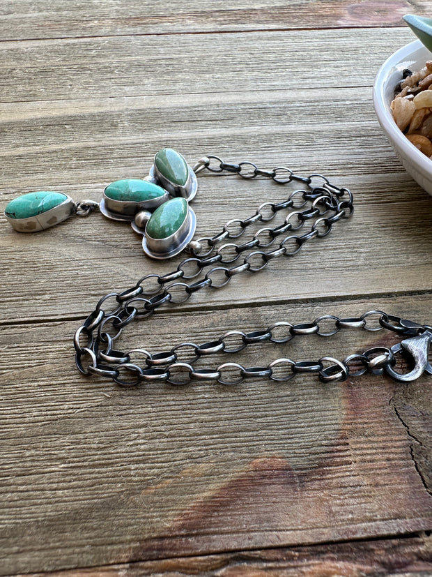 4 Stone Drop Necklace