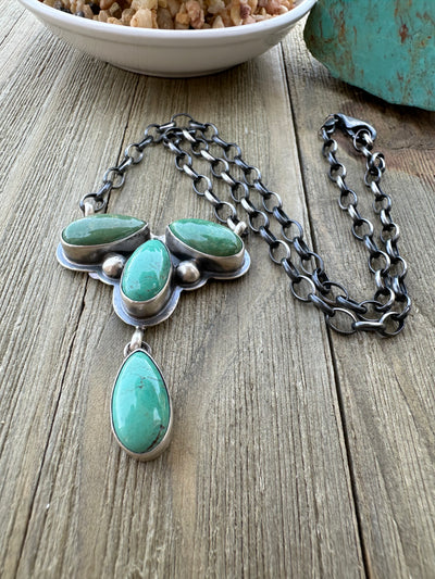 4 Stone Drop Necklace