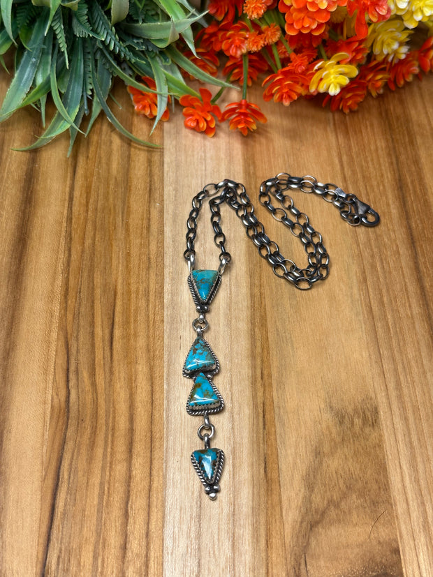4 Stone Drop Necklace