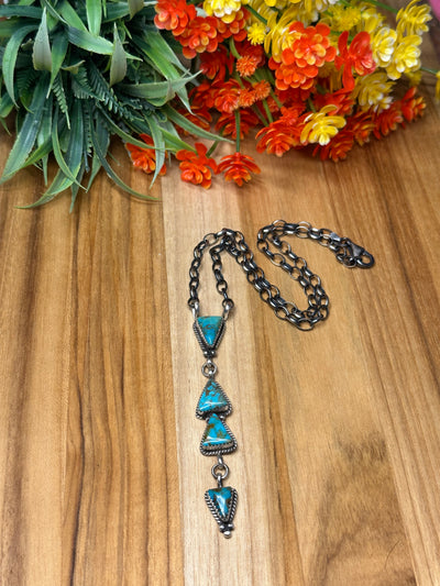 4 Stone Drop Necklace