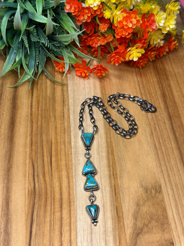 4 Stone Drop Necklace