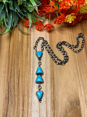 4 Stone Drop Necklace