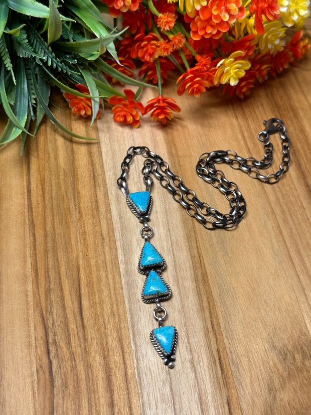 4 Stone Drop Necklace