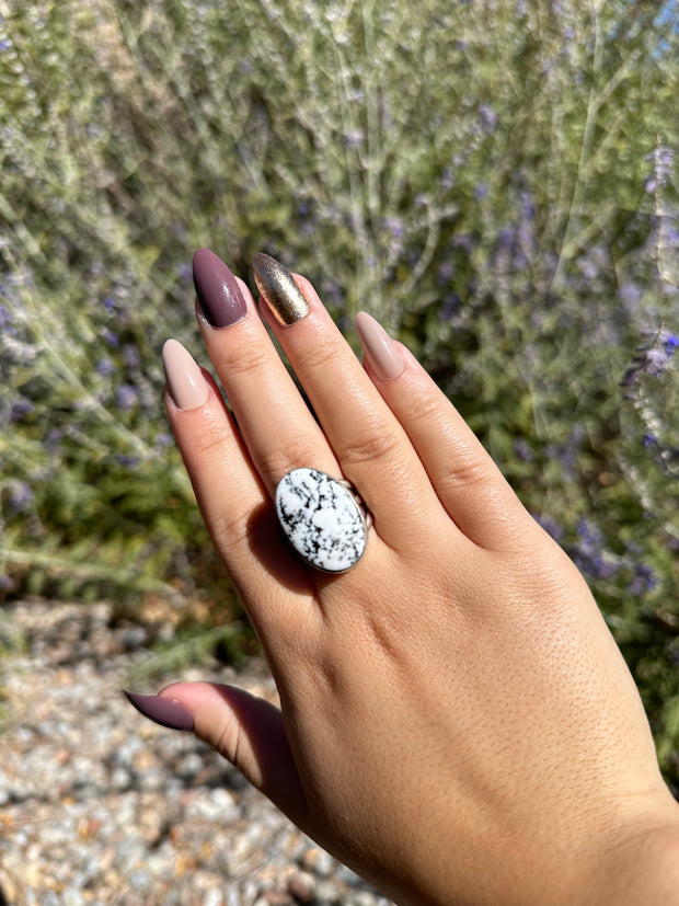 White Oval Ring