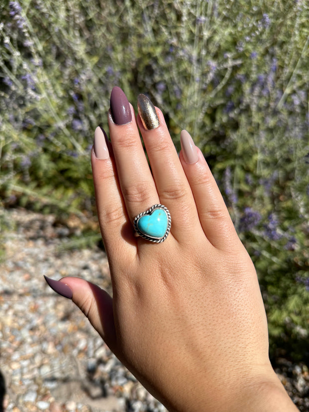 Turquoise Heart Ring