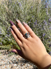 Feather Turquoise Ring